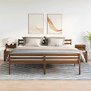 sengeborde 2 stk. med 2 skuffer brun eg 40x36,5x62 cm