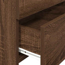 sengeborde 2 stk. med 2 skuffer brun eg 40x36,5x62 cm