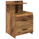 sengeborde 2 stk. med 2 skuffer gammelt træ 40x36,5x62 cm
