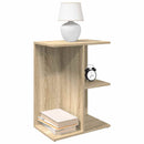 sengeborde 2 stk. 46,5x29x61 cm konstrueret træ sonoma-eg