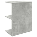 sengeborde 2 stk. 46,5x29x61 cm konstrueret træ betongrå
