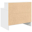 sengebord med skuffe 51x31x47 cm hvid