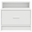 sengeborde med skuffe 2 stk. 51x31x47 cm hvid