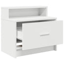sengeborde med skuffe 2 stk. 51x31x47 cm hvid