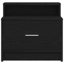 sengebord med skuffe 51x31x47 cm sort-eg