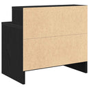 sengebord med skuffe 51x31x47 cm sort-eg