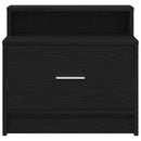 sengeborde med skuffe 2 stk. 51x31x47 cm sort-eg