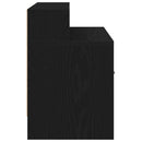 sengeborde med skuffe 2 stk. 51x31x47 cm sort-eg