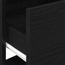 sengeborde med skuffe 2 stk. 51x31x47 cm sort-eg