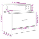 sengeborde med skuffe 2 stk. 51x31x47 cm antikt træ