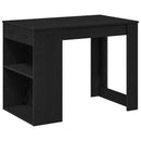 skrivebord med skuffe og hylde 102x62x77,5 cm sort-eg