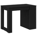 skrivebord med skuffe og hylde 102x62x77,5 cm sort-eg