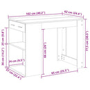 skrivebord med skuffe og hylde 102x62x77,5 cm sonoma-eg