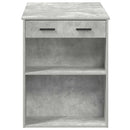 skrivebord med skuffe og hylde 102x62x77,5 cm betongrå