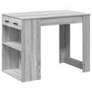 skrivebord med skuffe og hylde 102x62x77,5 cm grå sonoma-eg