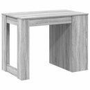 skrivebord med skuffe og hylde 102x62x77,5 cm grå sonoma-eg
