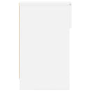 sengebord med skuffe 20x36x60 cm hvid