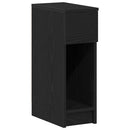 sengeborde med skuffe 2 stk. 20x36x60 cm sort-eg