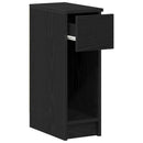 sengeborde med skuffe 2 stk. 20x36x60 cm sort-eg
