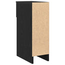 sengeborde med skuffe 2 stk. 20x36x60 cm sort-eg
