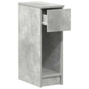 sengebord med skuffe 20x36x60 cm betongrå