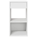 sengeborde med skuffe 2 stk. 35x34x66,5 cm hvid