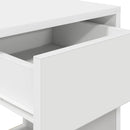 sengeborde med skuffe 2 stk. 35x34x66,5 cm hvid