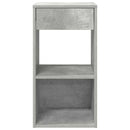 sengeborde med skuffe 2 stk. 35x34x66,5 cm betongrå
