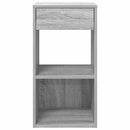 sengeborde med skuffe 2 stk. 35x34x66,5 cm grå sonoma-eg