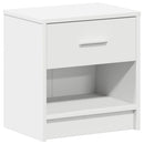 sengebord med skuffe 39x28x41 cm hvid