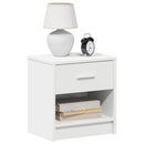 sengebord med skuffe 39x28x41 cm hvid