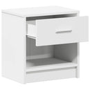 sengebord med skuffe 39x28x41 cm hvid