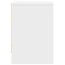 sengebord med skuffe 39x28x41 cm hvid