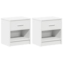 sengeborde 2 stk. med skuffe 39x28x41 cm hvid