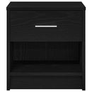 sengeborde 2 stk. med skuffe 39x28x41 cm sort