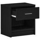 sengeborde 2 stk. med skuffe 39x28x41 cm sort