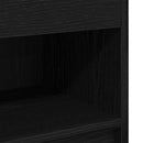 sengeborde 2 stk. med skuffe 39x28x41 cm sort