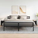 sengeborde 2 stk. med skuffe 39x28x41 cm sort
