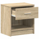 sengebord med skuffe 39x28x41 cm sonoma-eg