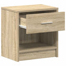 sengeborde 2 stk. med skuffe 39x28x41 cm sonoma-eg