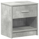sengebord med skuffe 39x28x41 cm betongrå