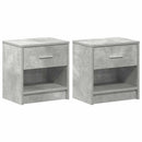 sengeborde 2 stk. med skuffe 39x28x41 cm betongrå