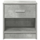 sengeborde 2 stk. med skuffe 39x28x41 cm betongrå