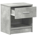 sengeborde 2 stk. med skuffe 39x28x41 cm betongrå