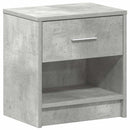 sengeborde 2 stk. med skuffe 39x28x41 cm betongrå