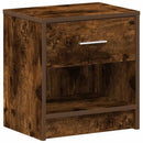 sengebord med skuffe 39x28x41 cm røget egetræsfarve
