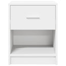 sengeborde 2 stk. med skuffe 40x34x50 cm hvid