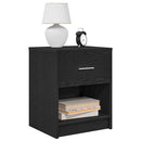 sengeborde 2 stk. med skuffe 40x34x50 cm sort