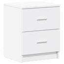sengebord med 2 skuffer 40x36x50 cm hvid