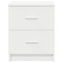 sengebord med 2 skuffer 40x36x50 cm hvid